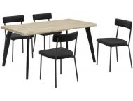 ダイニング5点セット　ドミノ150　NA・DGY布