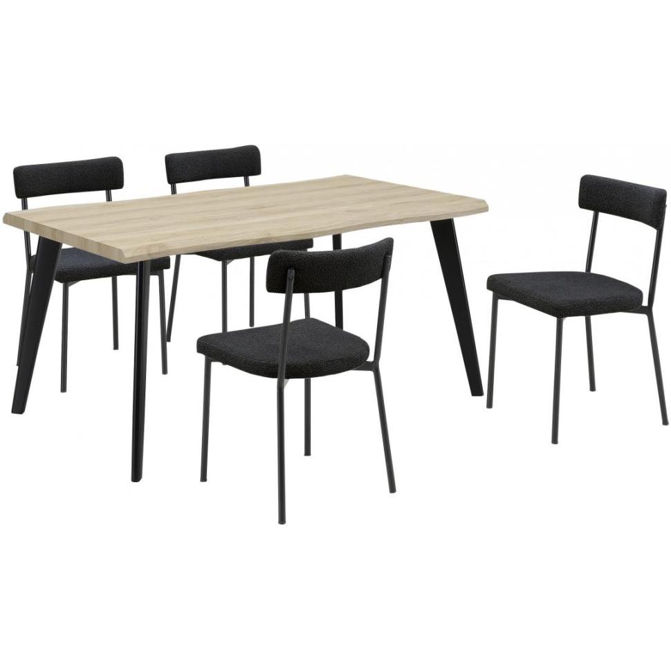 ダイニング5点セット　ドミノ150　NA・DGY布