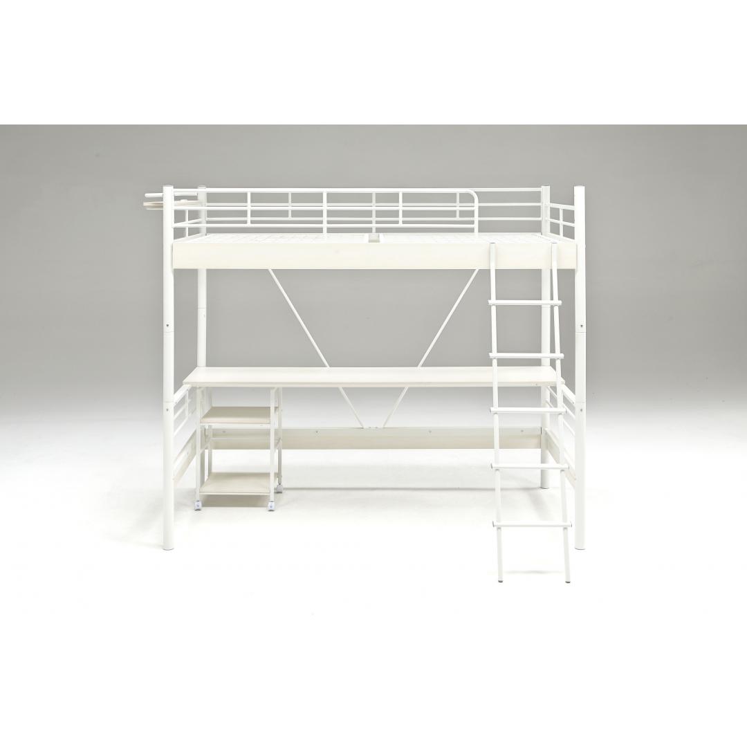 デスク付ベッド　ベイル　ハイベッドデスク　WH/WW