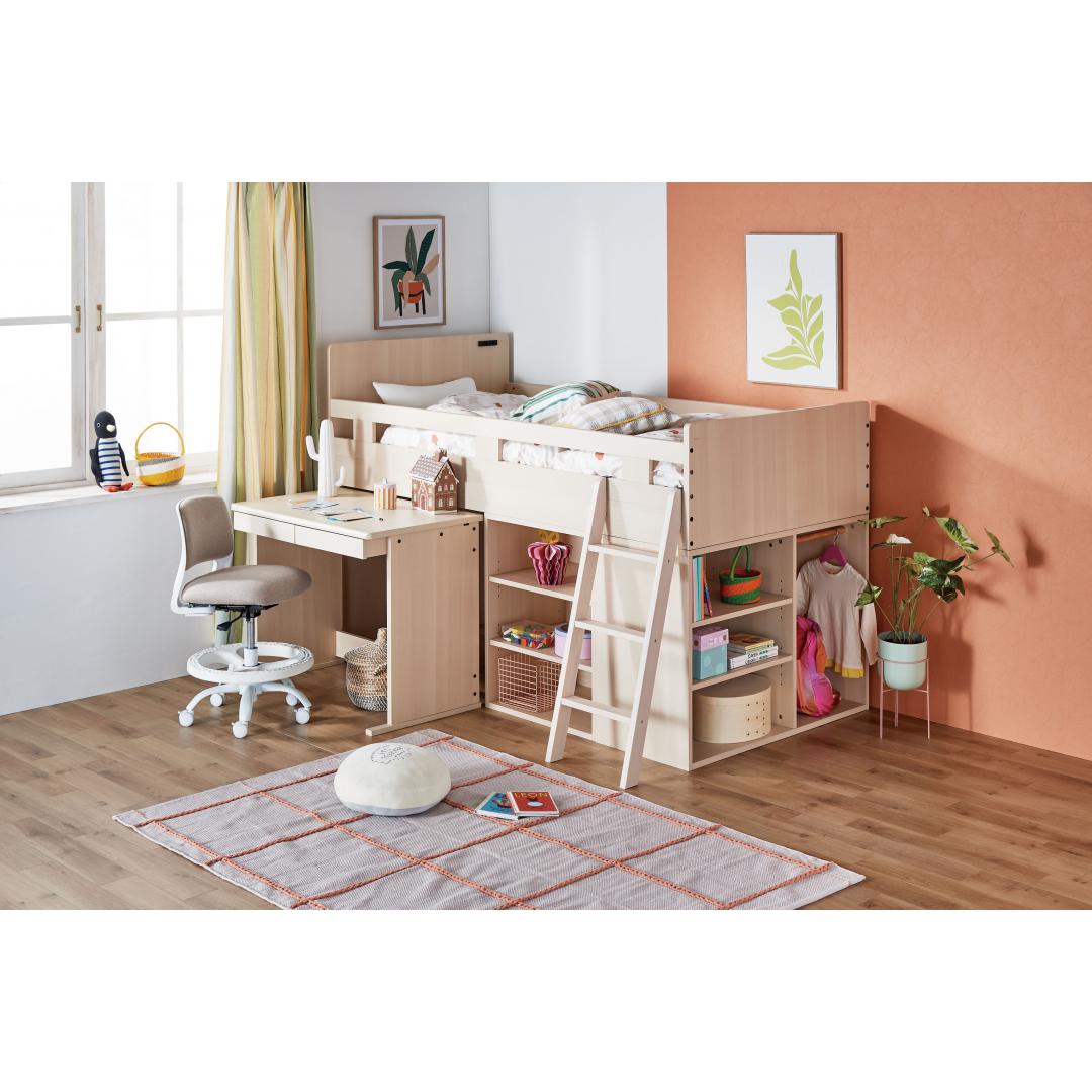 ロフト付システムデスク　ブリーズ　NWW