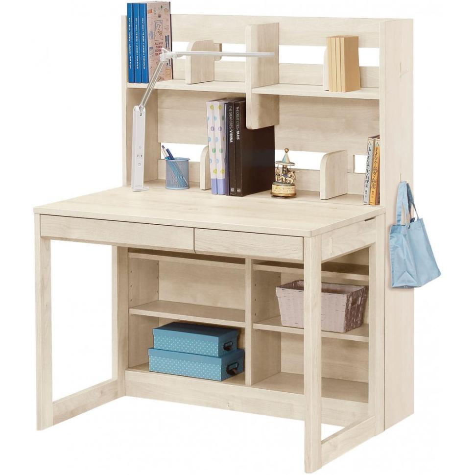 【堀田木工所】システムデスク2点セット　グロース100SB　WH(照明別売)