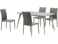 【セラミック天板】ダイニング5点セット　ダリア150　BE/GY