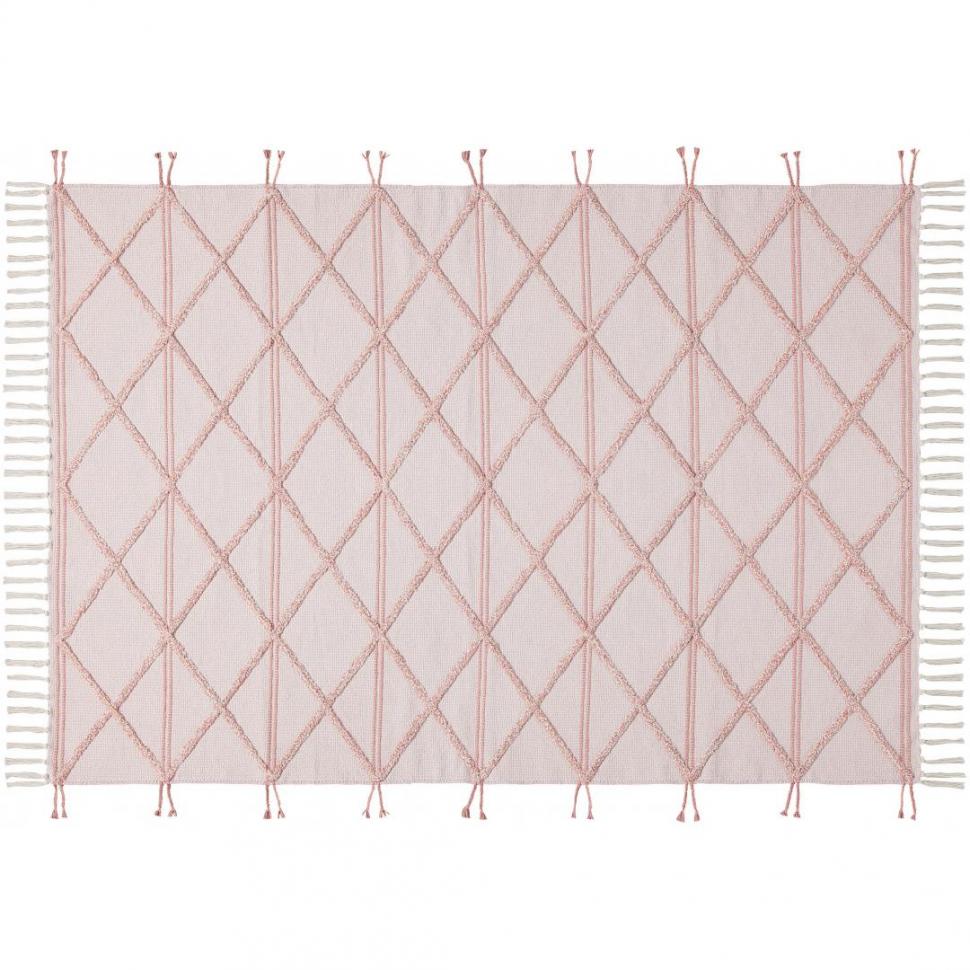 折りたたみラグ　マルート　ピンク(130×185)