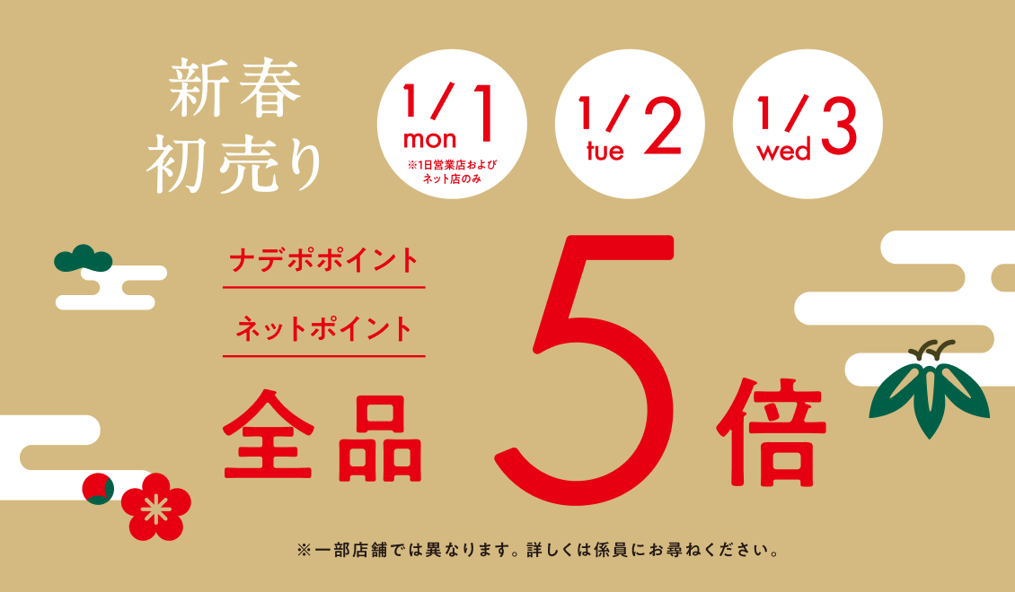 12月17日限定！ナデポポイント・ネットポイント10倍